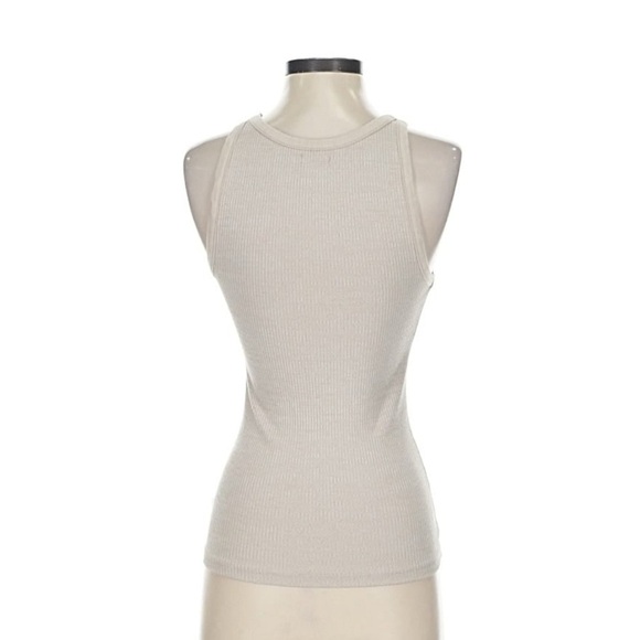 BNWOT Faherty Oat Beige Fitted Ribbed Tank Top New - Picture 11 of 11